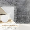 thumbnail image 4 of Noahas Faux Sheepskin Area Rug Soft Shag Rug Silky Area Rug Decor Washable Non-Slip Rug 4x6ft,Gray, 4 of 7