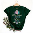 thumbnail image 5 of Mujeres Manga Corta de Verano Tops Pascua Impresa Cuello Redondo, Blusa de Moda Casual para la Primavera, 5 of 5