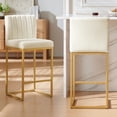 thumbnail image 3 of Counter Height Bar Stools Set of 2, 27" Modern Island Bar Stools with Back, Velvet Armless Bar Chairs for Home Office Kitchen Island, 3 of 8