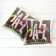 thumbnail image 6 of Ambesonne Colorful Throw Pillow Cover 2 Pack, Jazz Performers Retro, 20", Multicolor, 6 of 7
