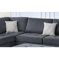 thumbnail image 7 of Poundex Furniture Chenille 3 piece Sectional in Charcoal Color, 7 of 7