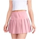thumbnail image 2 of Falda para niña, color liso, plisada, con cintura elástica, corta, de poliéster, 2 of 7