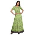 thumbnail image 1 of Moomaya Printed Ethnic Wear Long Skirt And Cold Shoulder Crop Top Set For Girls, 1 of 6