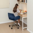 thumbnail image 6 of Homy Casa Swivel Office Chair, Adjustable Desk Chair for Meeting, Vanity, or Study Room, Dark Blue, 6 of 9
