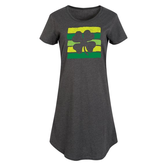 Instant Message - Negative Space Shamrock Women's Graphic T-shirt Dress