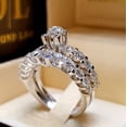 thumbnail image 2 of Luxury Crystal Female Big Zircon Stone Ring Set Fashion Rings For Women Love Ring, 2 of 2