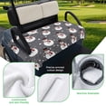 thumbnail image 5 of Golf Cart Seat Covers for 2 Seater,Christmas Snowman Microfiber Cart Seat Towel Blanket,Winter Black Grey Xmas Snow Cute Absorbent Breathable Non Slip Bench Seats Protector for Golf Course 51"x31", 5 of 9