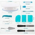 thumbnail image 3 of 398PCS Professional Cake Decorating Kit - Baking Supplies Set with 3 Springform Pans, Turntable, 48 Piping Tips, 4 Russian Nozzles & Fondant Tools for Beginners, 3 of 8