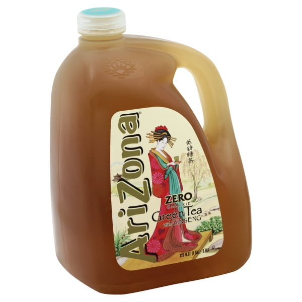 Arizona Zero Calorie Green Tea with Ginseng, 128 Fl. Oz.