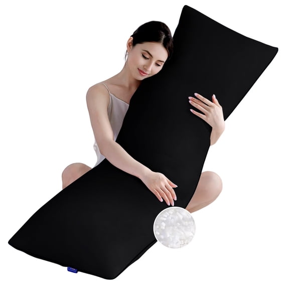 Almohada corporal de espuma viscoelástica YZ HOME para todo el cuerpo, color negro