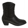 thumbnail image 2 of Badgley Mischka Girls Glittery Low Heel Dress Boots. (Little Kids Big Kids), Black, Size: 4, 2 of 6