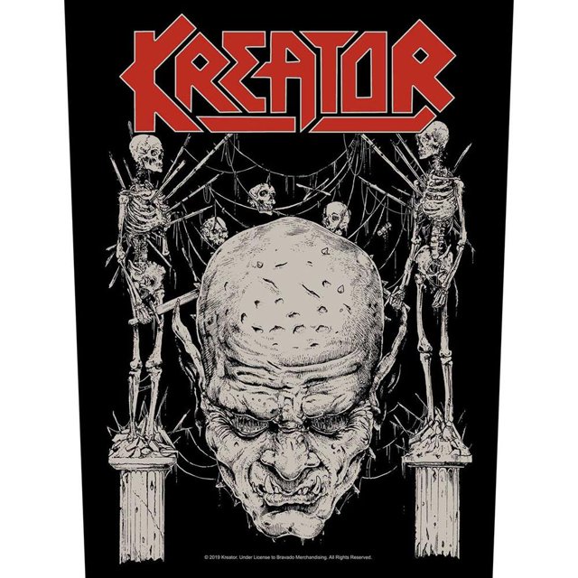 Kreator - Parche Diseño Calavera y Esqueleto (Negro, Blanco, Rojo)