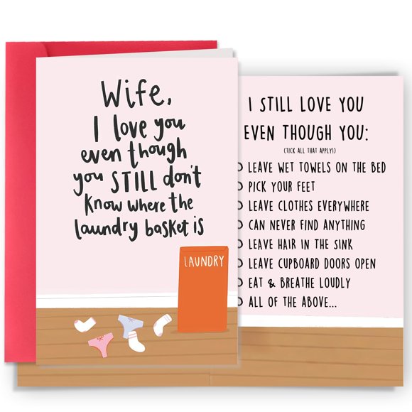 Tarjeta de San Valentín Ygyhiey para esposa, amor de doble cara