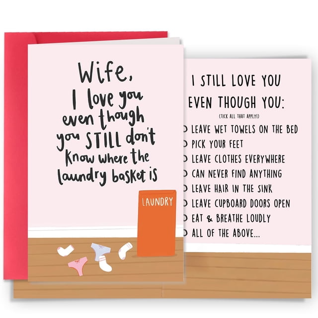 Tarjeta de San Valentín Ygyhiey para esposa, amor de doble cara