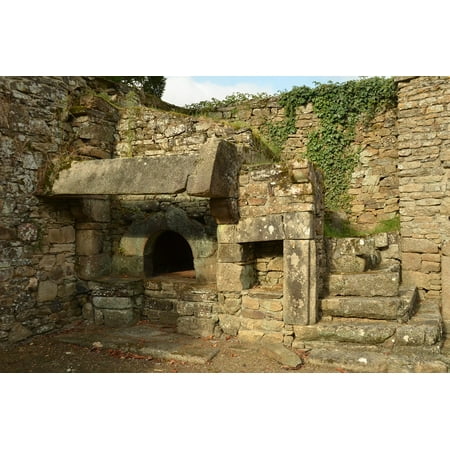Stone Bread Oven Canvas Print Old Bread Oven Stone Oven Oven Food Baking Bread Stretched Canvas 10 x 14 ()