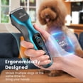 thumbnail image 5 of Oneisall DTJ-001 Dog Clippers for Grooming, High Power 7000RPM Low Noise Dog Grooming Clippers with Stainless Steel Blade & 6 Guide Guards, Rechargeable Dog Grooming Kit for Heavy Coats, Grey Blue, 5 of 8