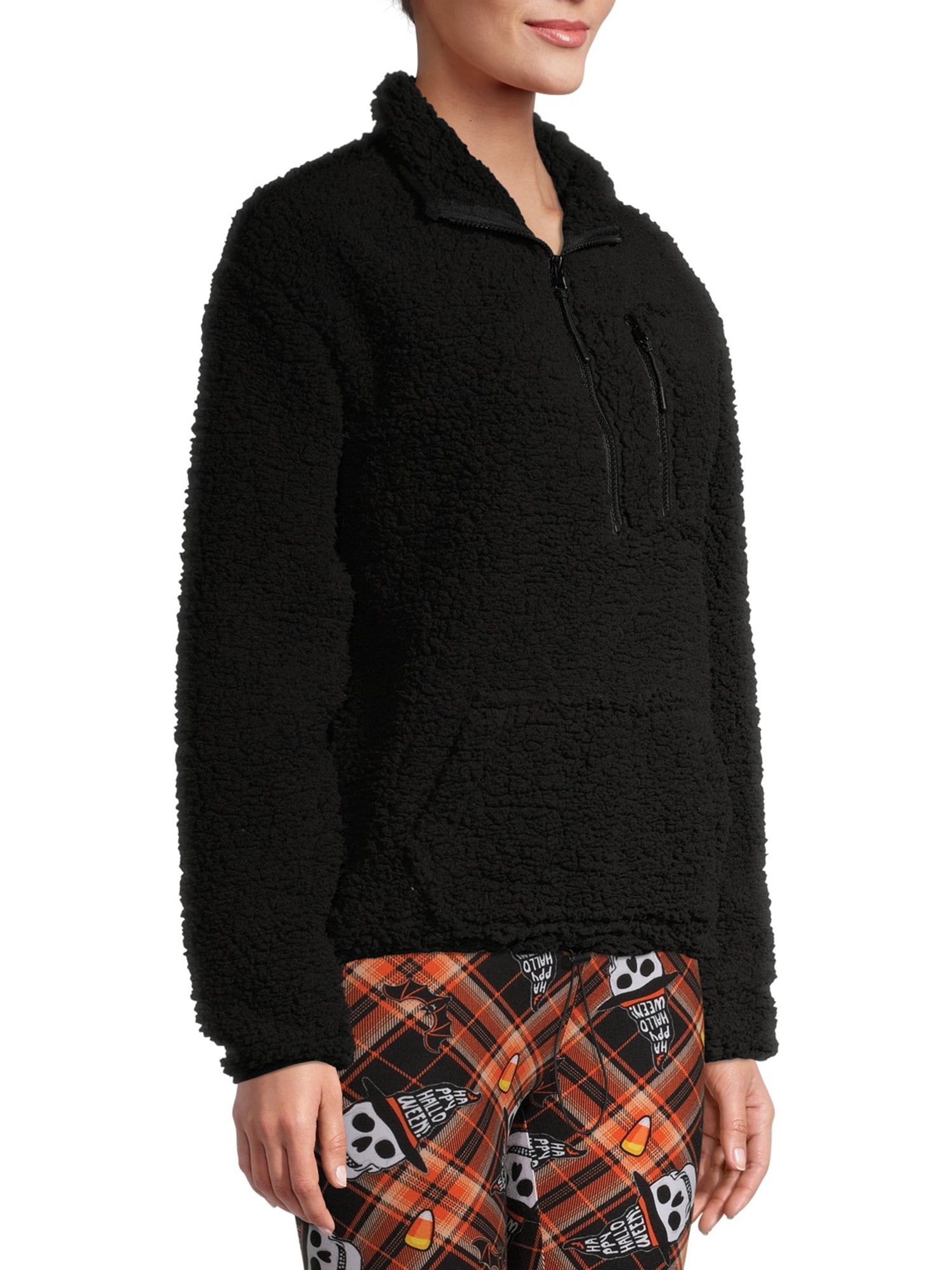 No boundaries sherpa pullover walmart best sale