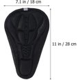 thumbnail image 2 of Funda de sillín de gel para bicicleta Funda de sillín Cojín suave 3d (negro) (1 pieza) ZWF, 2 of 5