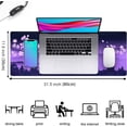 thumbnail image 2 of Purple Japanese Desk Mat Cherry Blossom Mouse Pad Fuji Mountain Desk Pad Gaming Keyboard Mouse Mat XL, Women Office Plant Desk Cover Mat, Laptop Computer Mat Mousepad Desk Accessories 31.5"x11.8", 2 of 6