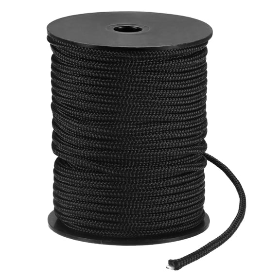 Uxcell Recoil Starter Rope Pull Cord 3.5mm 30m Nylon Pull Cord for Chain Saw Black