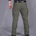 thumbnail image 5 of ZVNAΖH Men's Fleece Lined Tactical Cargo Pants, Elastic Waist Multi-Pocket Combat Pants for Winter Outdoor Activities, XS-3XL, 5 of 5