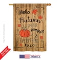 thumbnail image 2 of Breeze Decor BD-HA-H-113064-IP-BO-DS02-US Hello Autumn Time for Pumpkin Fall - Seasonal Impressions Decorative Vertical House Flag - 28 x 40 in., 2 of 3