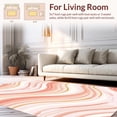 thumbnail image 2 of ODIKA 4'x6' Machine Washable Non-Slip Area Rug, Subtle Ombre Waves Blending Light Pink with Warm Beige Tones High Traffic Rug, Pink, 393728, 2 of 7
