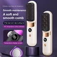 thumbnail image 5 of Dwellin Cordless Hair Straightener Curler 5 in 1 Portable Mini Brush Heating Hot Comb for Travel with USB Charging LED Screen Display, 5 of 9