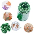 thumbnail image 4 of Copos de lámina dorada, láminas metálicas, hoja de oro de metal con pinzas para decoración del Día de San Patricio, arte de uñas, pintura, manualidades, resina, fabricación de joyas, verde, 4 of 9