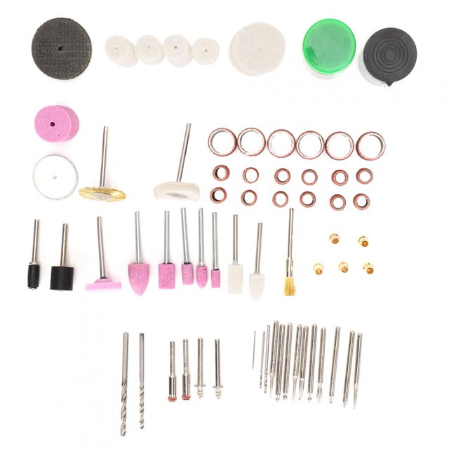 Kit de Herramientas Rotativas, Pulido, Perforacia, 125 UDS., Accesorios de Amoladora Eleccica, Mini Taladro, Juego completo para Proyectos de BricolaJe