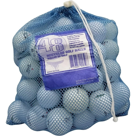 Golf Ball Planet - 48 Store Line Assorted Recycled Golf Balls in Reusable Mesh Bag 4A/3A Condition