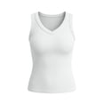 thumbnail image 7 of VBVC Women's Plus Ribbed V Neck Fitted Tank Tops , Ladies' Basic Sleeveless Camisole , Summer Casual Layering Shirts For Women, L-5XL, 7 of 7