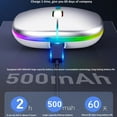Wireless Mouse With LED Backlit USB Rechargeable