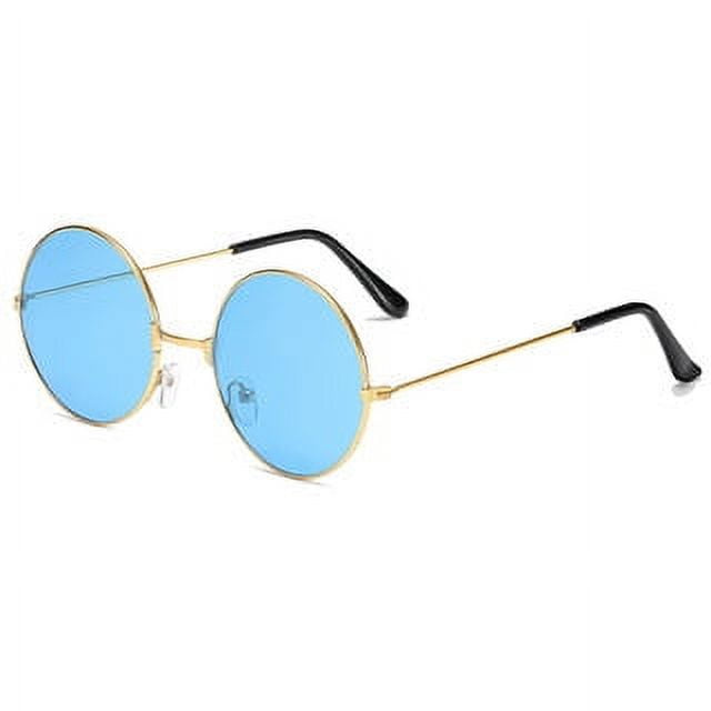 Gafas de sol redondas retro, coloridas y modernas, con montura redonda, lentes de colores, gafas Prince, gafas para hombre y mujer