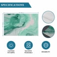 thumbnail image 6 of Green Marble Placemats Set of 6, Summer Ocean Wave Green Ombre Placemats for Dining Table, Place Mats for Kitchen Tabletop, Waterproof Wipeable Dining Table Mats Set, 6 of 9