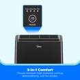 thumbnail image 3 of Midea Duo 10,000 BTU Portable Air Conditioner, Smart Inverter, 4-In-1 Heat, Ventilate, Dehumidifier, Cool, Wi-Fi and Alexa, Black, 3 of 16