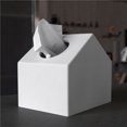 thumbnail image 1 of CHAO Caja de pañuelos, con forma de casita, para cajas cuadradas. color blanco, 1 of 4