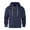 Navy, variant on MELDVDIB Mens Zip-Up Hoodies Fall Winter Solid Color Long Sleeve Loose Hooded Sweatshirts Trendy Casual Stretch Comfy Jacket Tops with Pocket Black 2XL