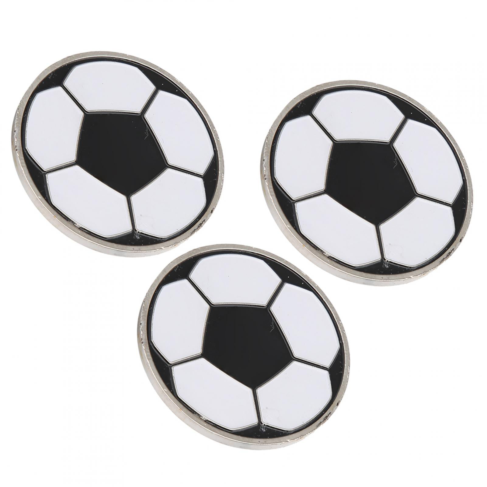 Les-Theresa 3pcs Soccer Toss Coin,Portable Football Training Match Referee Flip Coin Soccer Pick Side Toss Coin Tool