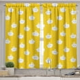 thumbnail image 2 of Ambesonne Yellow and White Valance & Curtain, Cloud Motif, 55"x24", Earth Yellow White, 2 of 6