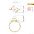 thumbnail image 5 of ANGARA Classic Freshwater Cultured Pearl Bypass Ring in 14K Yellow Gold for Women | June Birthstone, Birthday, Anniversary, Jewelry Gift for Women | Pearl Ring, 5 of 8