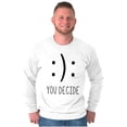 thumbnail image 5 of You Decide Happy Sad Emoticon Cute Long Sleeve TShirt Men Women Brisco Brands X, 5 of 6