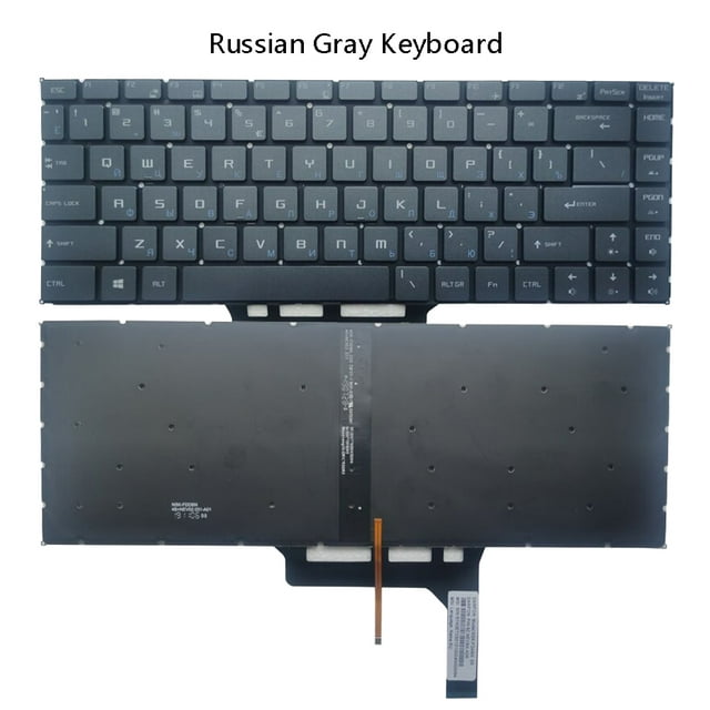 New Backlit US/Russian/Spanish Keyboard For MSI GS65 GS65VR MS-16Q1 GF63 8RC MS-16R1 MS-16R4 GF65 Thin 9SD 10SD MS-16W1 MS-16WK RU Gray