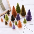 thumbnail image 5 of 16Pcs Mini Christmas Sisal Trees, Desktop Miniature Christmas Tree Pine Tree with Wood Base, Bottle Brush Trees for Winter Snow Miniature Scenes Xmas Tabletop Decor Brown, 5 of 6