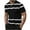 Black, variant on Summer Shirts for Men Button V Neck Short Sleeve Strip Fitted Lightweight Casual Shirts Fashion