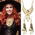 thumbnail image 4 of 1 Set Halloween Jewelry Set Skull Skeleton Exaggerated Style Adjustable Length Retro Alloy Halloween Party Performance Hanging Earrings Necklace Set, 4 of 8
