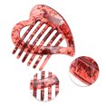 thumbnail image 2 of Unique Bargains 1 Pc Fashion Heart-Shaped Hollow Hair Clips Hairdo Clip Red, 2 of 5