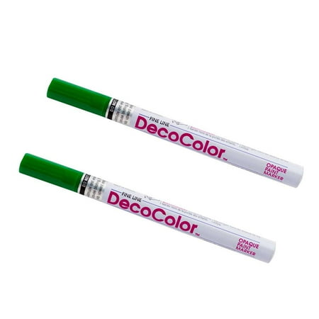 JAM Fine Line Opaque Paint Markers, Green, 2/Pack