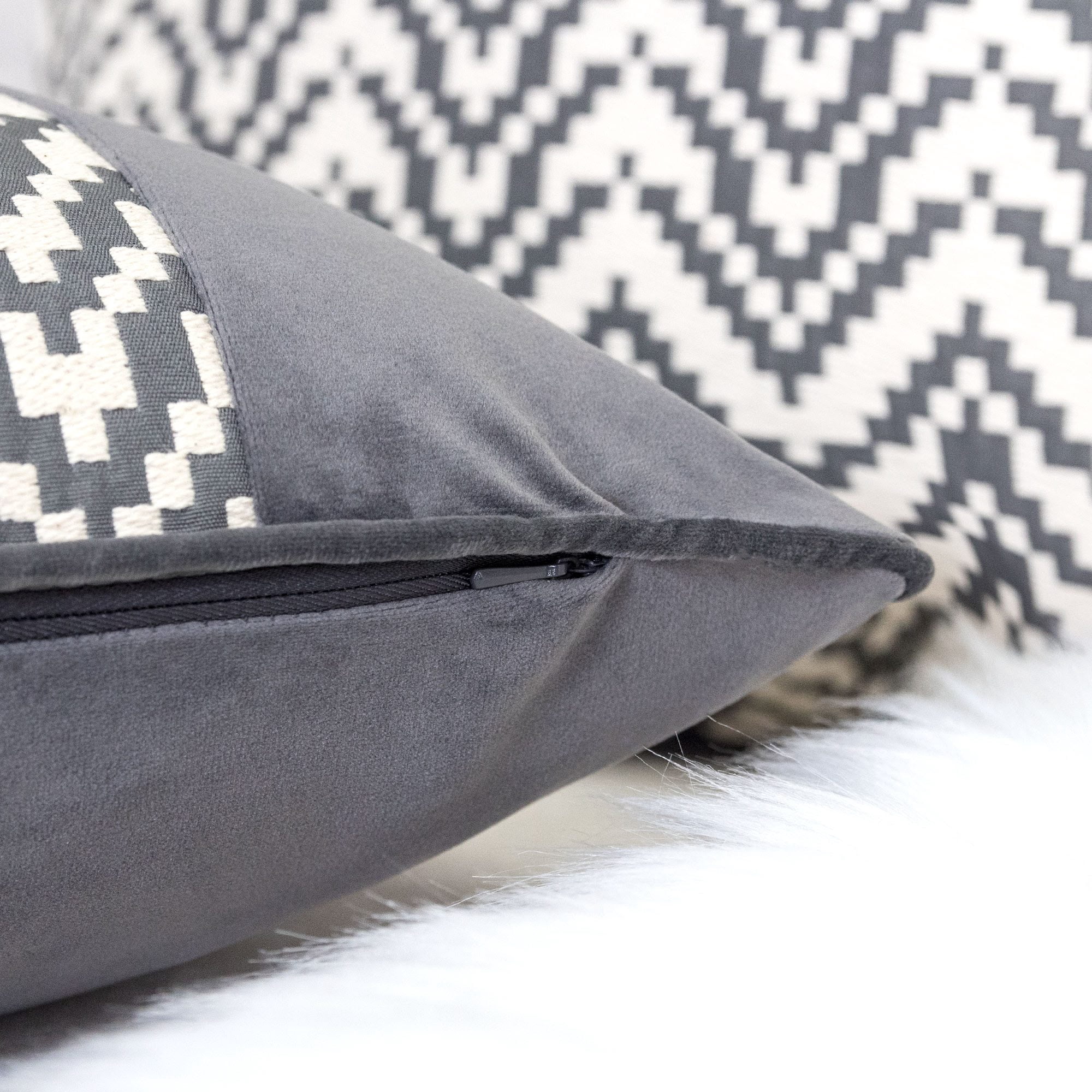 Chelsie Gray Abstract Polyester 14 in. x 20 in. Throw Pillow