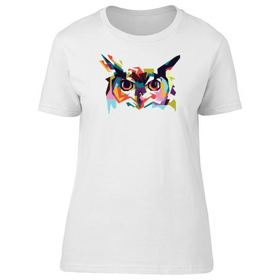 Cool Retro Colorful Owl T-Shirt Women -Image by Shutterstock, Female Small